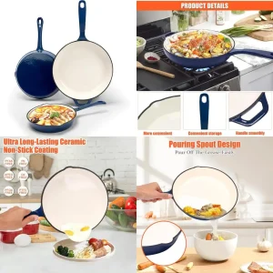 Enameled Cast Iron Skillets